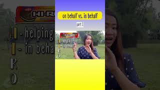 IN behalf vs ON behalf part 1  Charlenes TV charlenestv english learnenglish inbehalfonbehalf [upl. by Able]