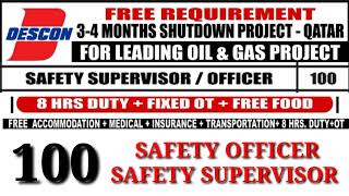 100 Safety Officers and Safety Supervisors Required for Shutdown Project  Qatar [upl. by Yelnats]