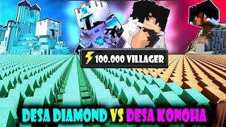 100000 VILLAGER VS 1 VILLAGER HACKER DI PEMILIHAN PRESIDEN KONOHA MINECRAFT Frost Diamond Vs Azuya [upl. by Haney441]