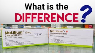 What Is The Difference Between Motilium amp Motilium V   Domperidone Vs Domperidone Maleate In Urdu [upl. by Macario511]