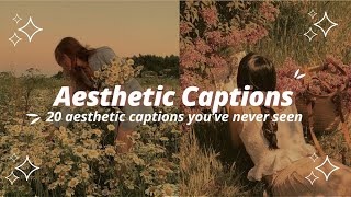 20 Aesthetic Captions You’ve Never Seen [upl. by Inalaehon836]