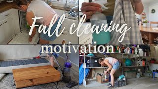 FALL CLEANING MOTIVATION  Deep clean declutter and organize the worst parts of my home [upl. by Nodnal]