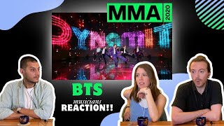 First Time Watching BTSMMA 2020  Musicians Reaction [upl. by Akenom174]