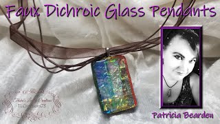 Faux Dichroic Glass Pendants Polymer Clay Dichroic Effect Pendants [upl. by Eivets]