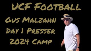 2024 UCF Football Fall Training Camp Day 1 Head Coach Gus Malzahn [upl. by Aerdna203]