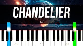 Chandelier  Sia  PIANO SHEET MUSIC  MIDI 🎹 [upl. by Las671]