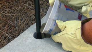 How to Anchor Handrails amp Bolts in Concrete with QUIKRETE® [upl. by Kerri981]