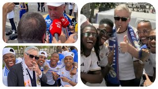 Ancelotti celebraciones del campeonato quotSoñaba con bailar algún día con Camavingaquot [upl. by Rossi]