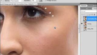 Tutoriel Photoshop CS4  Enlever les poches sous les yeux  video2braincom [upl. by Butcher]