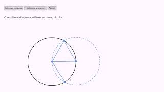 Construções Geométricas triângulo equilátero inscrito num círculo 6º ano [upl. by Joletta]