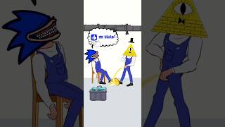 Bill Cipher disturb shin sonic Gravity Falls billcipher animationmeme [upl. by Ajnot]