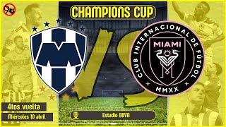 Gol de Gómez⚽Monterrey 3521 Inter Miami EN VIVO  CONCACAF Champions Cup 4tos Vuelta [upl. by Nohcim]