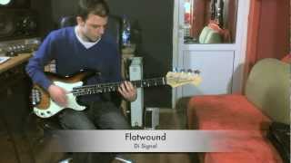 Lakland 4464 Bob Glaub Flatwound vs Roundwound string comparison [upl. by Mages641]