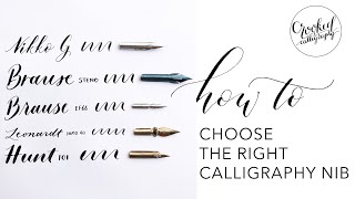 Choosing the Right Calligraphy Nibs  CROOKED CALLIGRAPHY [upl. by Obellia713]