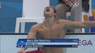 Florent Manaudou Wins 50m Freestyle Gold  London 2012 Olympics [upl. by Zorine428]