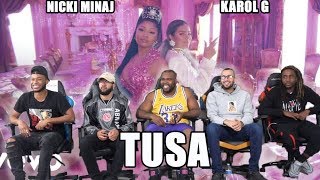 KAROL G Nicki Minaj  Tusa Music Video Reaction [upl. by Ahoufe]