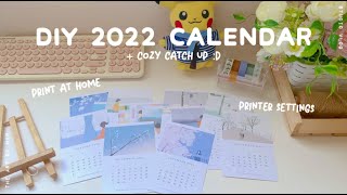 How to make desk calendars at home 🖨 printer settings using Canon Pixma 🌼 sticker business vlog [upl. by Isiad]