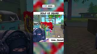 Grandmaster Pro girl Over Confidence🙂 Solo vs Squad🤭IQ level 99999999 B2k Gameplay short freefire [upl. by Rocker]