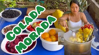 Colada morada preparada a mi estilo [upl. by Luapnaes]