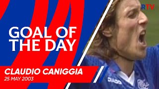 GOAL OF THE DAY  Claudio Caniggia v Dunfermline 2003 [upl. by Mac]