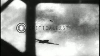 Japanese torpedo bombers in action against US warships during World War II HD Stock Footage [upl. by Silrak]