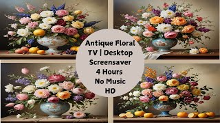 Vintage Floral Arrangements for Your Screen  Frame TV 4 Hrs  No Music [upl. by Bolten]