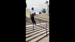 Pro Skater Alex Broskow Grinding 3 Rails in a line Dope [upl. by Virgel981]