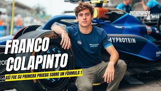 🏁 FRANCO COLAPINTO probó un Fórmula 1 así fue el test con Williams [upl. by Nanreik337]