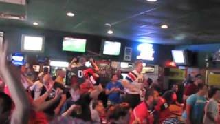 Landon Donovan goal vs Algeria at American Outlaws Des Moines [upl. by Kelwunn422]