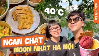 HÀ NỘI NÓNG 40 ĐỘ THÌ ĂN GÌ  Thử ăn quán NGAN CHẶT siêu nổi tiếng mua quần áo cũ ăn kem Sorbet [upl. by Oecam]