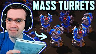 ByuN Builds 100 Turrets to Defend his Battlecruisers StarCraft 2 [upl. by Aicilet]