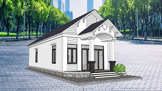 Nhà cấp 4 Mái Thái hiện đại giá rẻ  Beautiful Small Modern House Design at Low cost [upl. by Suoirtemed150]