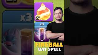 Insane Hit FireBall  Bat Spell clashofclans gaming [upl. by Boni188]