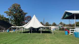 The Tent Goes Up on the Lucketts Vintage Market [upl. by Trout312]