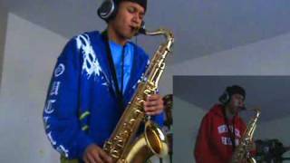 Akon  Right Now Na Na Na  Tenor Saxophone Duet by charlez360 [upl. by Floridia]