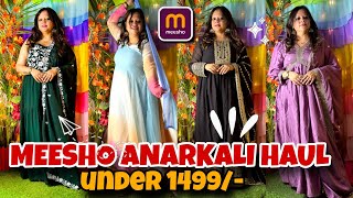 Meesho Anarkali Suit Haul  Party Wear Collection ♥️✨Meesho Gown Review viral review haul [upl. by Alrahc]