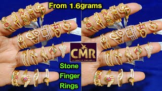 16gms నుండి Latest Stone FingerRings l Gold Rings l Lightweight Rings l Ladies Rings Cmr aadi [upl. by Nivert908]