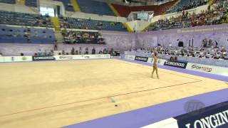 MAMUN Margarita RUS  2014 Rhythmic Worlds Izmir TUR  Qualifications Clubs [upl. by Haggar]