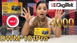 Digitek dwm101 Dual wireless Microphone unboxing and Review in Hindi [upl. by Nirre]