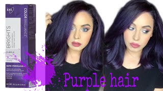 Dying My Brown Hair Purple Without Bleach [upl. by Ynatsed]