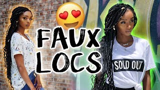 How to➟ GODDESS FAUX LOCS  DIY Crochet Faux Locs 🔥  Lightweight amp NOT STIFF [upl. by Aihsem477]