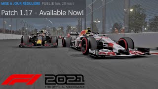 F1 2021  PATCH 117  AMÉLIORATIONS EN LIGNE ET RED BULL BLANCHE [upl. by Elliven]