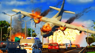 Realistic Plane Crash Landing Accidents 😱 Teardown [upl. by Notsreik]