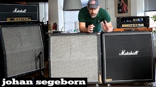 Vintage Vs New Marshall 4x12  with the same Pulsonic Greenbacks [upl. by Neesay]