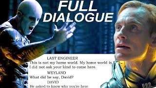 Deleted Engineer Dialogue FULLY TRANSLATED from the Script of Prometheus [upl. by Vorster]