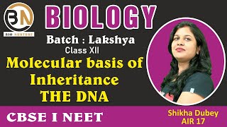 MOLECULAR BASIS OF INHERITANCETHE DNA CLASS XII BIOLOGY NEET 2025 PRABAL BATCH [upl. by Korb]