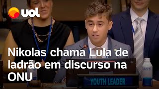 Nikolas Ferreira chama Lula de ladrão em evento na ONU e critica Greta e Leonardo DiCaprio [upl. by Misak]