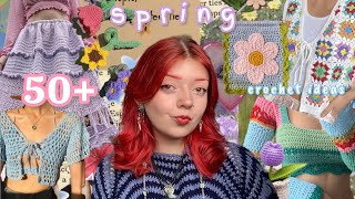 50 crochet ideas SPRING edition 🐰💐🐣🧶 [upl. by Kippy167]