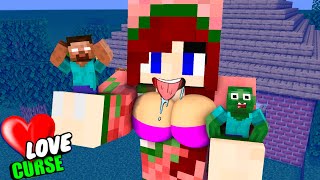 GIANT GIRL EATS HEROBRINE AND ZOMBIE  Minecraft Animation [upl. by Eisenberg]