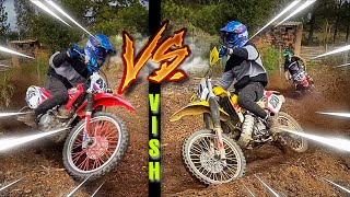 CRF 230 VS SUZUKI RMX 250 2 TEMPOS 😱  TREINO NA PISTA DE VELOCROSS  ABDALA 45 [upl. by De475]